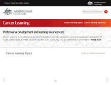 Tablet Screenshot of cancerlearning.gov.au